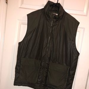 Olive Green Leather Vest